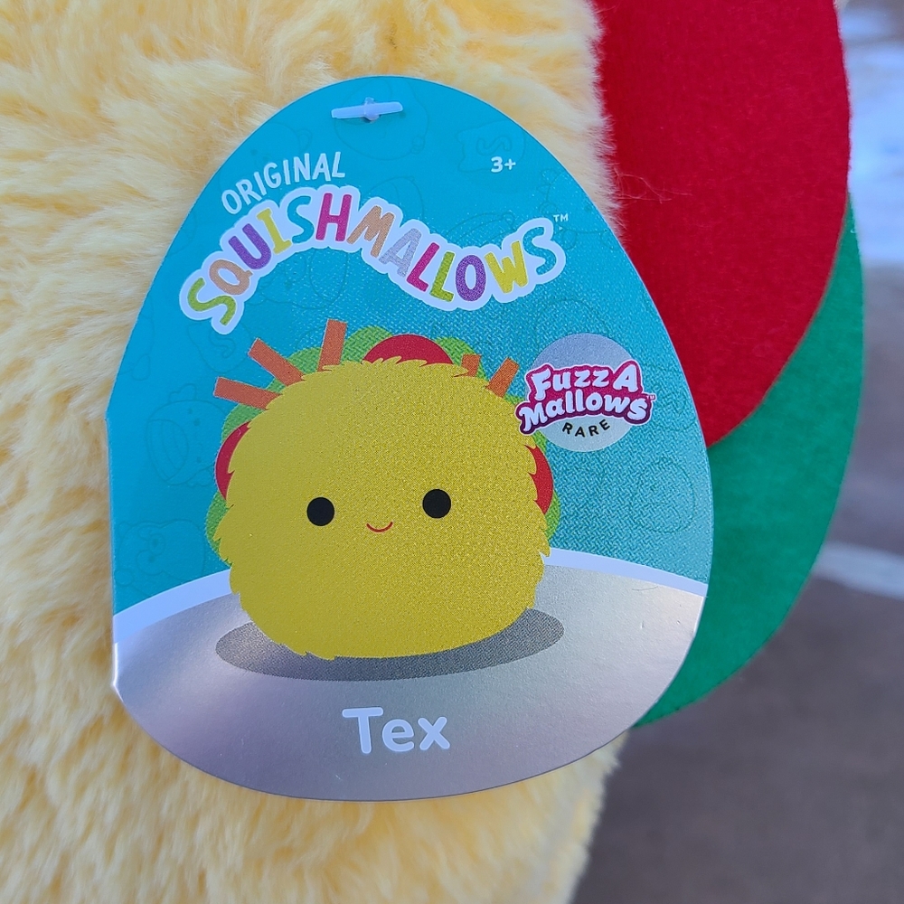 "Tex" the taco 12" NWT FuzzAMallows Squishmallows Rare - Picture 2 of 2